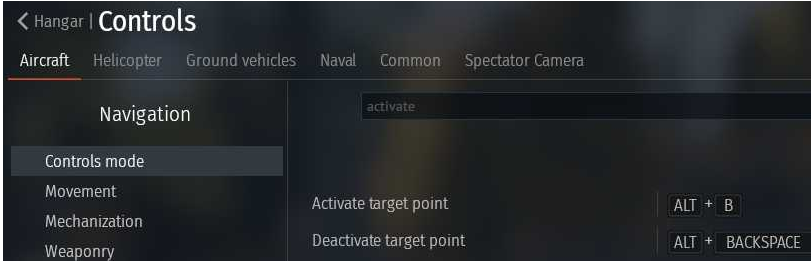 Activate Target Point Keybind